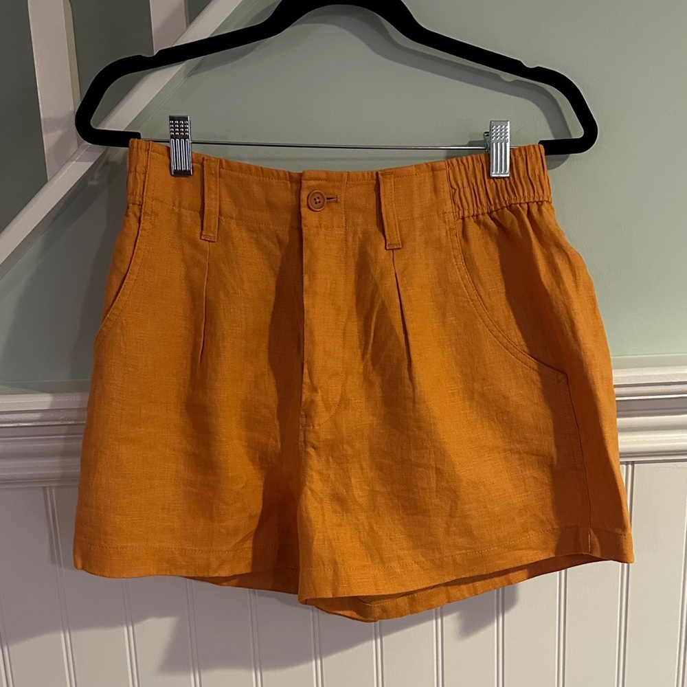 Madewell High Waist Orange Shorts